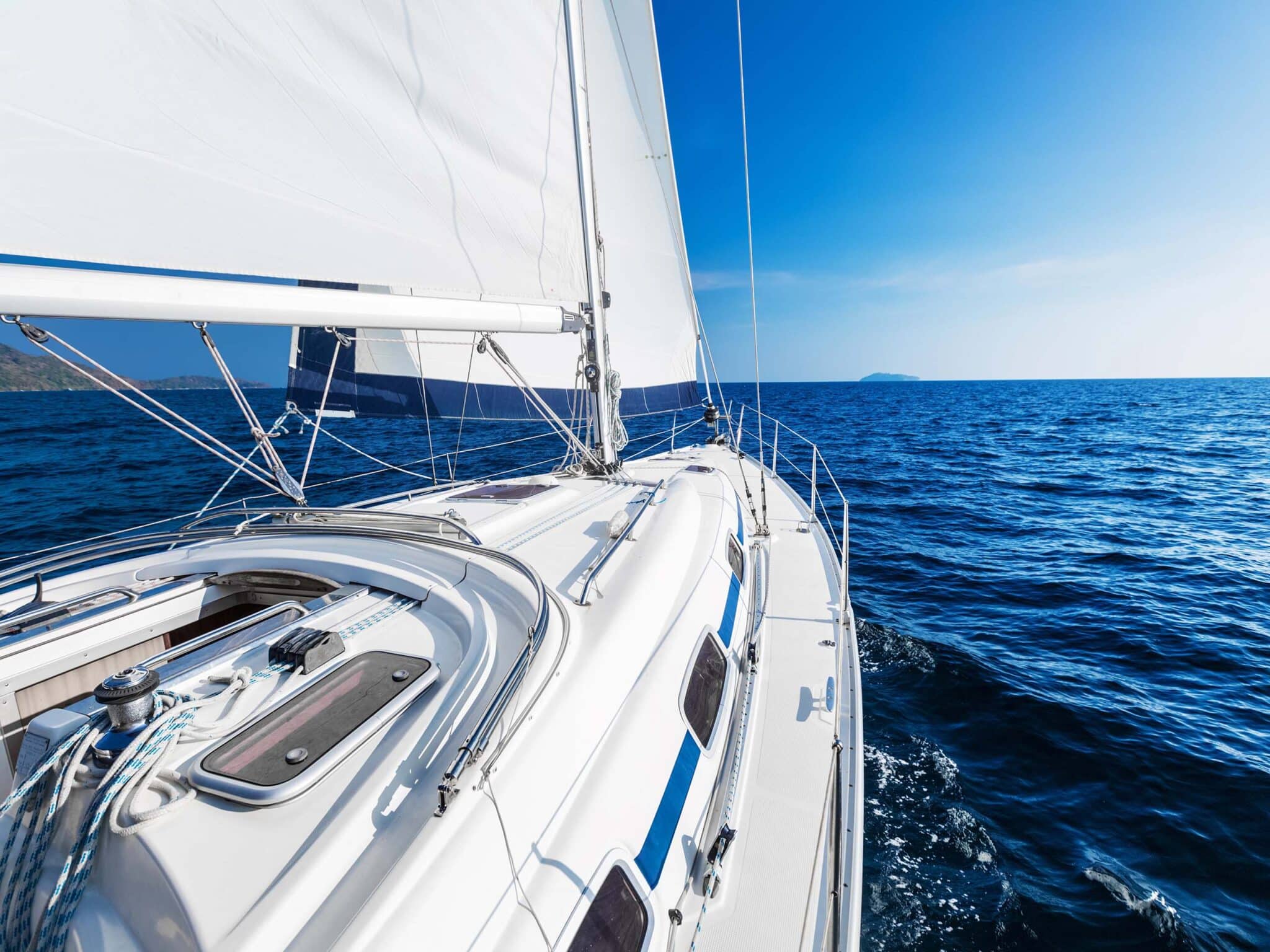 Sailing instruments displaying wind and speed data on a yacht scaled